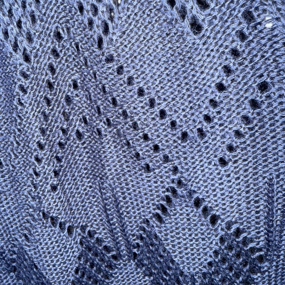 Market & Spruce NWT Navy Open Knit Cardigan Sweater With Pockets size Small - Picture 2 of 4